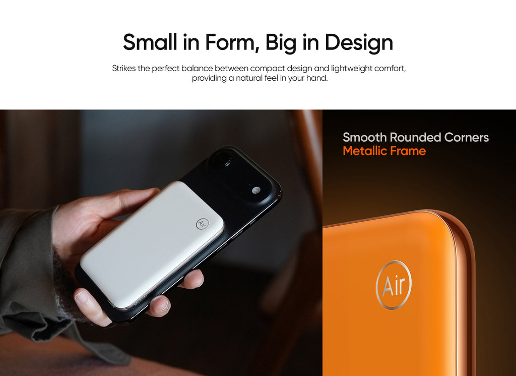Ultra-Thin Meta Air Power Bank, 5000mAh MagSafe Wireless, Flight Approval, 2026 Red DOTT Winning Design